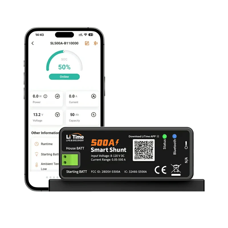 【Neu Eingetroffen】LiTime 500A Smart-Batterieshunt mit Bluetooth