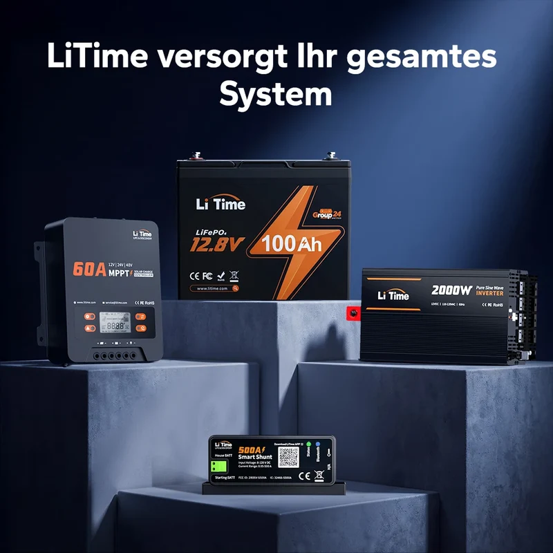 【Neu Eingetroffen】LiTime 500A Smart-Batterieshunt mit Bluetooth