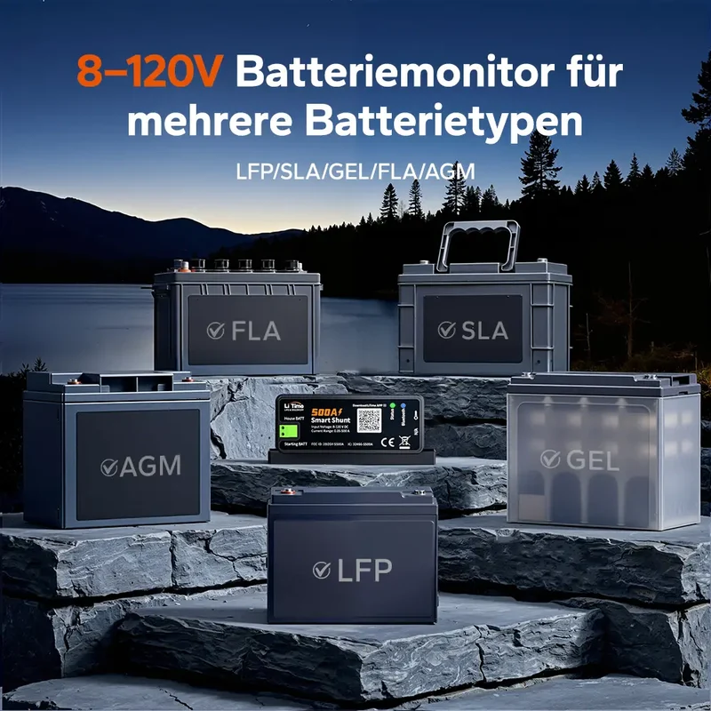 【Neu Eingetroffen】LiTime 500A Smart-Batterieshunt mit Bluetooth