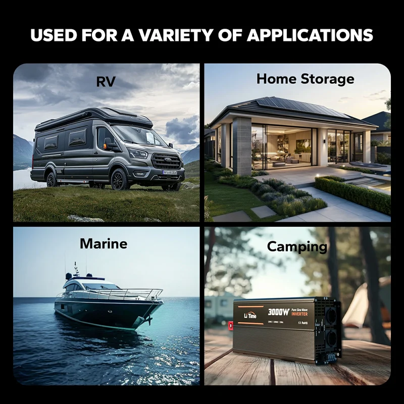 [Ukraine] LiTime 3000W Чисто синусоїдний інвертор 12VDC до 230VAC перетворювач
