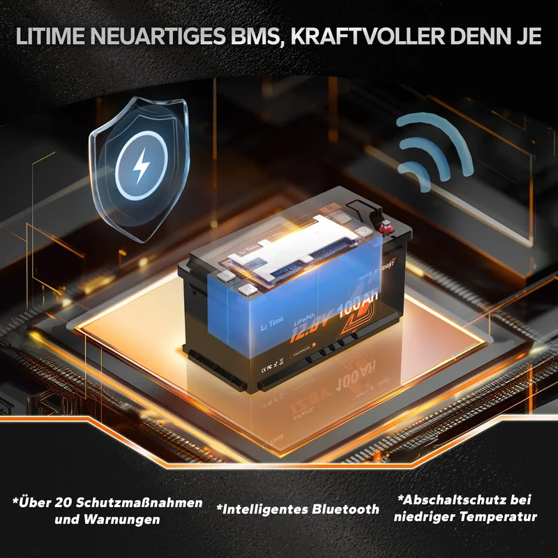 [Ukraine] Літієва батарея LiFePO4 12V 100Ah з Bluetooth моніторингом - 100A BMS