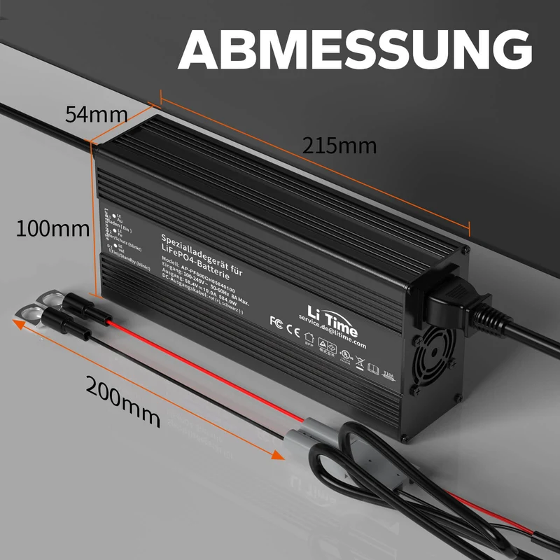 [Gebraucht-Like New] LiTime 58,4V 10A LiFePO4 Batterieladegerät für 51.2V LiFePO4 Batterie, mit intelligenter 0V-Ladefunktion