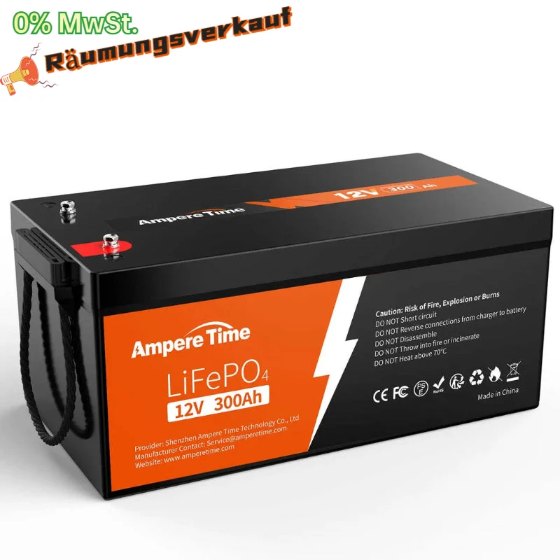 [Gebraucht] Ampere Time 12V 100Ah/200Ah/300Ah Lithium-Eisenphosphat LiFePO4 Batterie