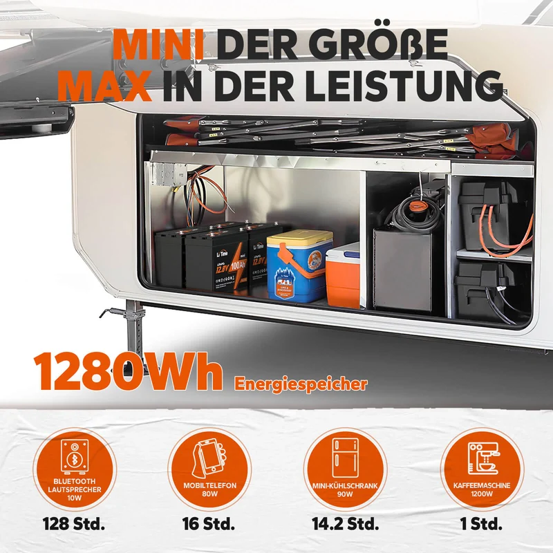 [Gebraucht-Like New] LiTime 12V 100Ah MINI LiFePO4 Lithium Batterie