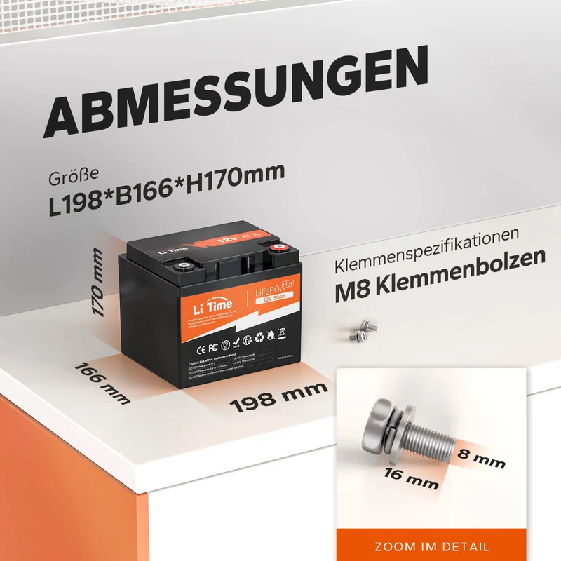 [Gebraucht] LiTime 12V 50Ah LiFePO4 Lithium Batterie