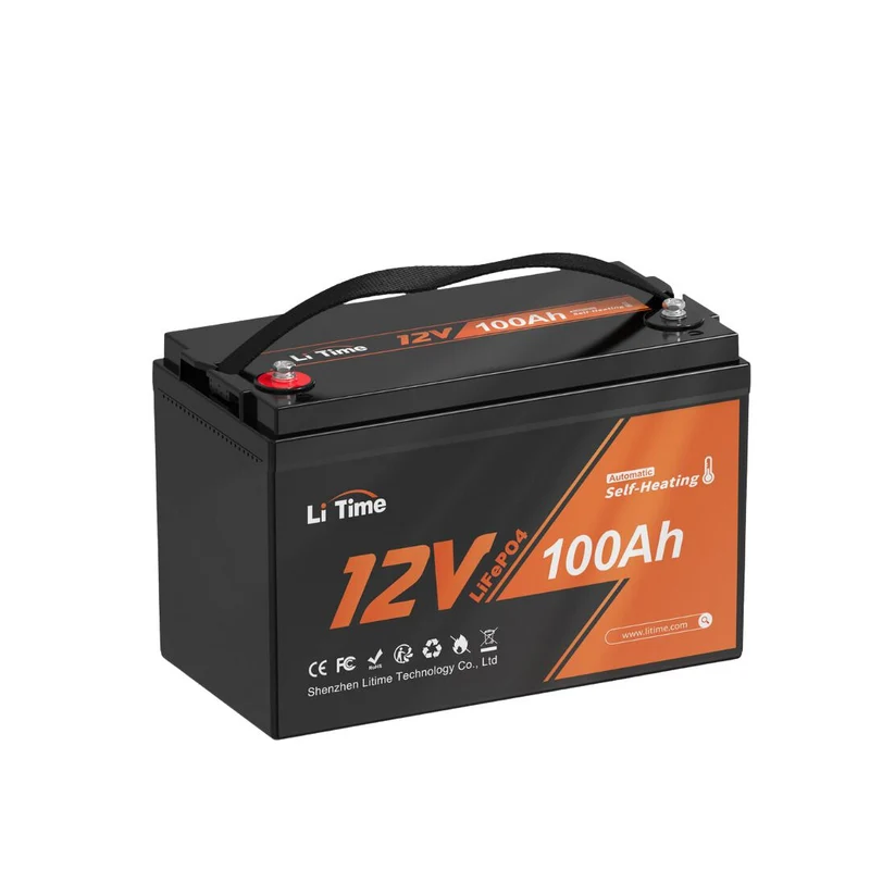 LiTime 12V 100Ah LiFePO4 Batterie mit Heizung, Low-Temp Schutz Deep Cycle LiFePO4 Batterie