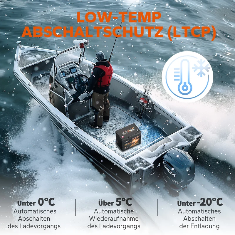 LiTime 24V 50Ah Bluetooth Deep Cycle Lithium Batterie für 100lb Elektromotor-Boote