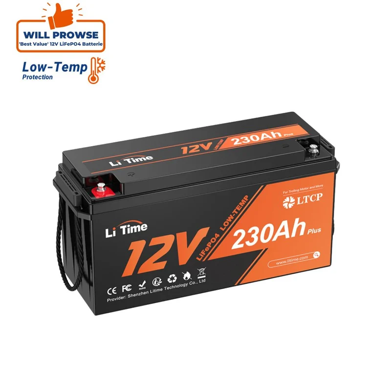 【Ukraine】LiTime LiFePO4 12V 230Ah Plus акумулятор глибокого циклу – з BMS на 200A