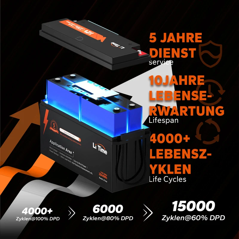 【Ukraine】LiTime LiFePO4 12V 230Ah Plus акумулятор глибокого циклу – з BMS на 200A
