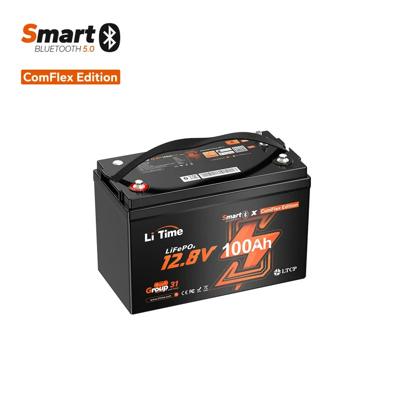 LiTime 12V 100Ah Smart ComFlex Batterie mit Bluetooth & Victron-Kommunikation