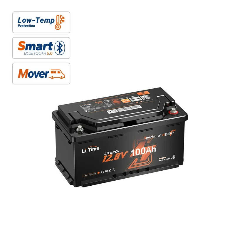 0% MwSt. LiFePO4 12V 100Ah H190 Batterie – 200A Dauerstrom für Wohnmobil-Mover mit Bluetooth, Heizung & Untersitz DIN H8