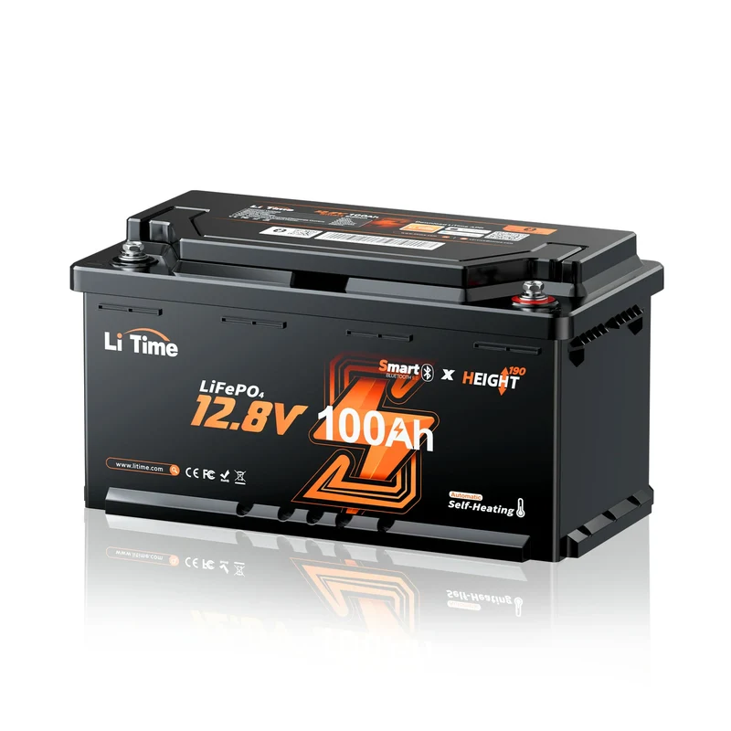 0% MwSt. LiFePO4 12V 100Ah H190 Batterie – 200A Dauerstrom für Wohnmobil-Mover mit Bluetooth, Heizung & Untersitz DIN H8
