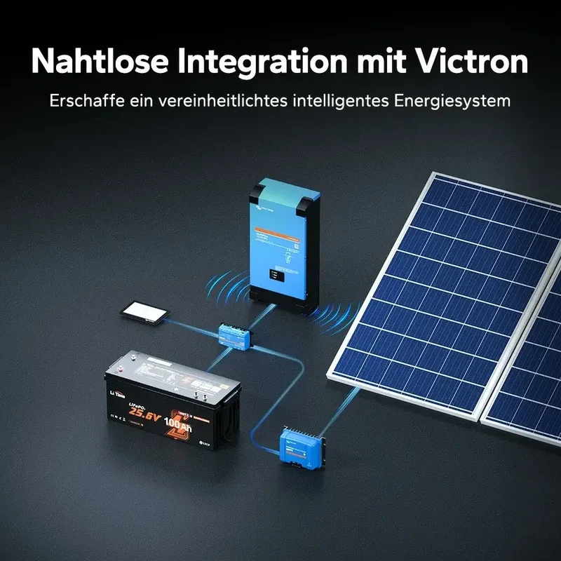 LiTime 24V 100Ah Smart ComFlex LiFePO4 – Bluetooth & Victron-kompatibel