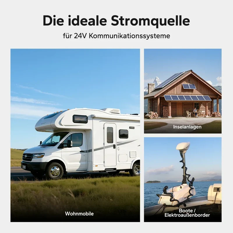 LiTime 24V 100Ah Smart ComFlex LiFePO4 – Bluetooth & Victron-kompatibel