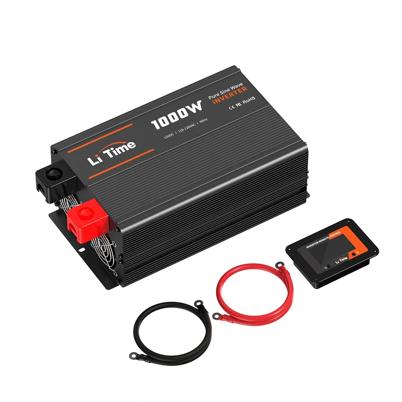 LiTime 1000W Reiner Sinsuswellen Wechselrichter 12VDC zu 230VAC Konverter