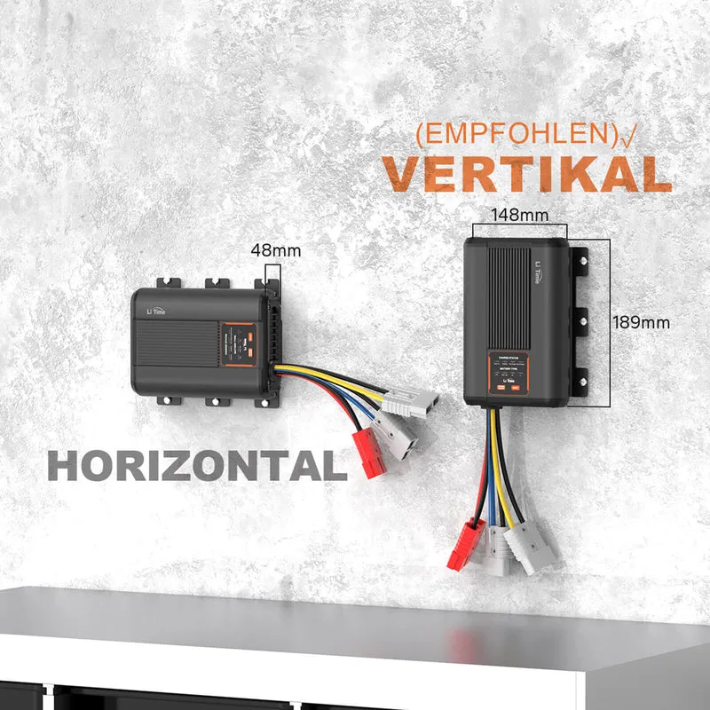 LiTime 12V 40A DC zu DC Batterieladegerät mit MPPT für 12V LiFePO4, Blei-Säure, SLA, Gel, AGM und Calcium-Batterien