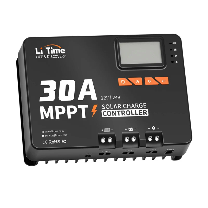 LiTime 30A MPPT 12V/24V Solarladeregler mit integriertem Bluetooth