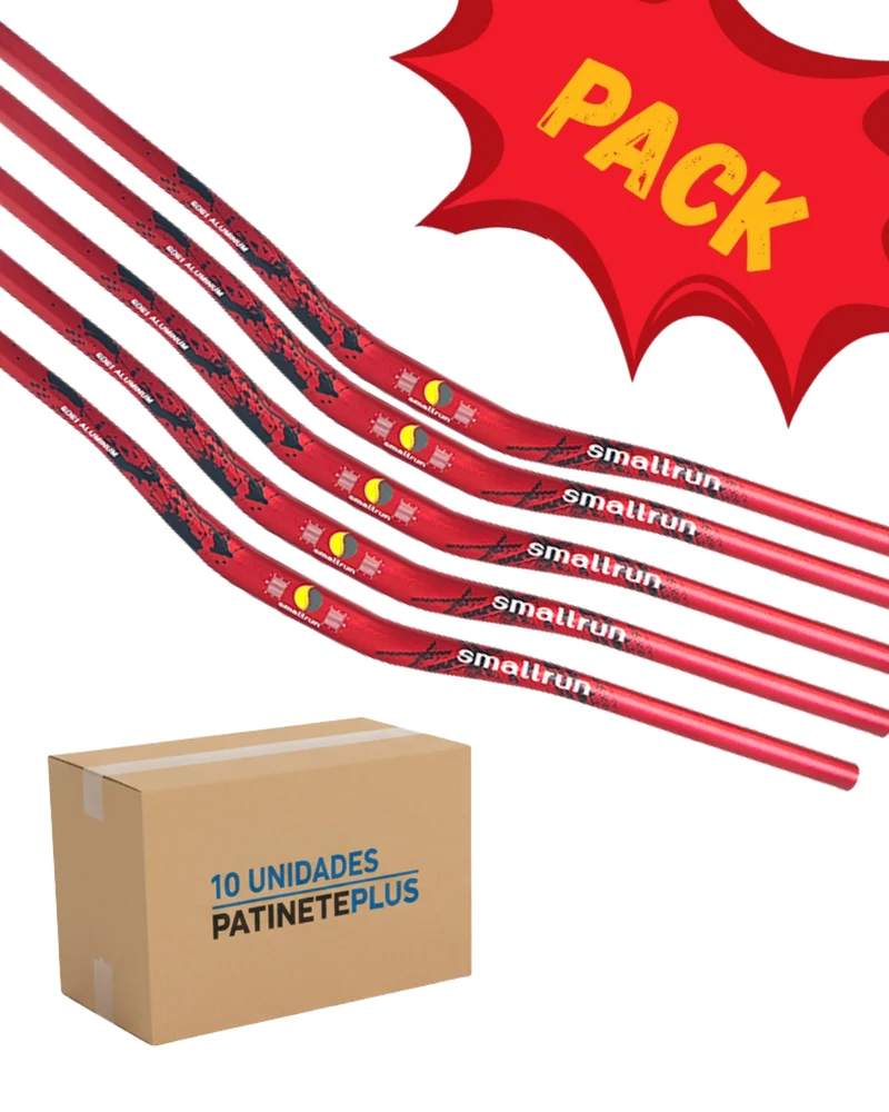 PACK 10 UND- Manillar para patinete / bici Rojo [Aluminio 6061]