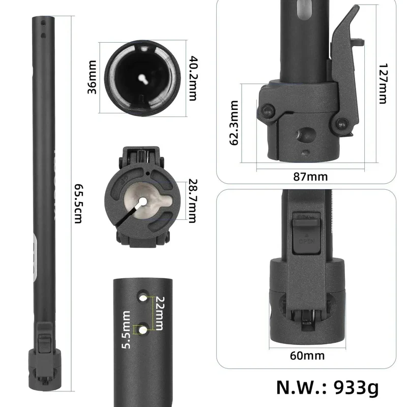 Mástil de dirección con mecanismo de plegado para Xiaomi 5 Pro