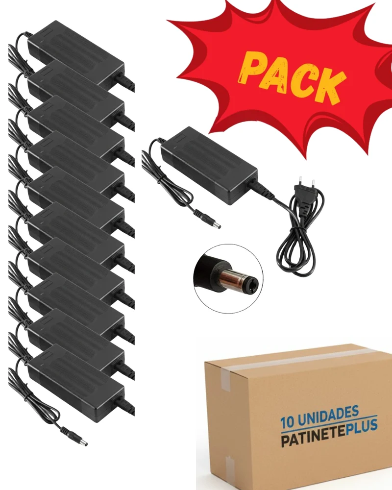 PACKS de Cargador 42V 2A para Cecotec Bongo Serie A (DC 5.5X2.1)