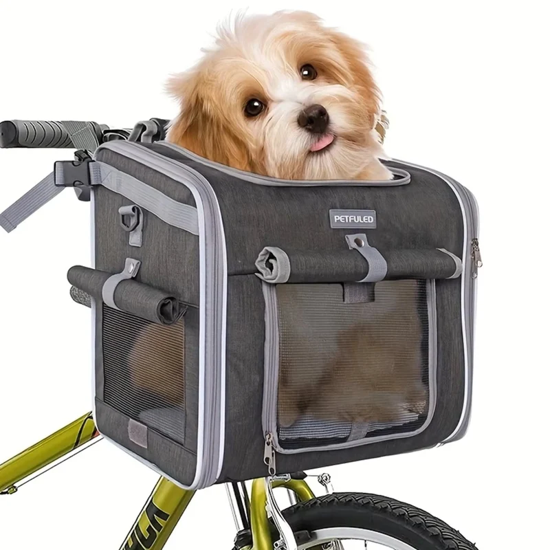 Cesta delantera inteligente para mascotas
