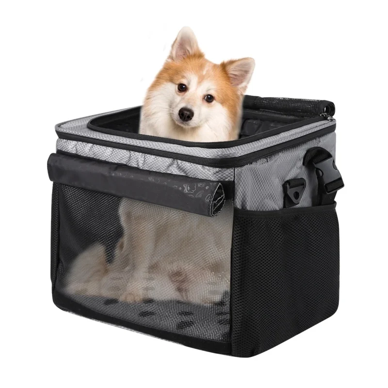 Cesta delantera inteligente para mascotas