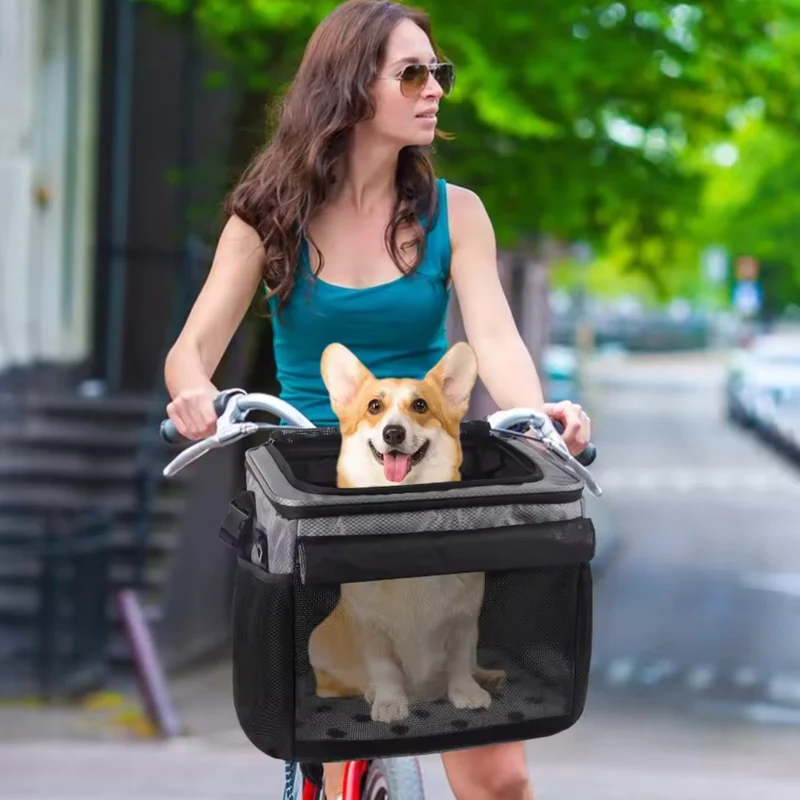 Cesta delantera inteligente para mascotas