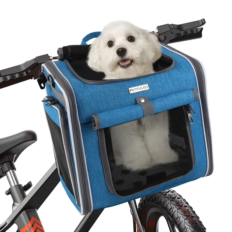 Cesta delantera inteligente para mascotas