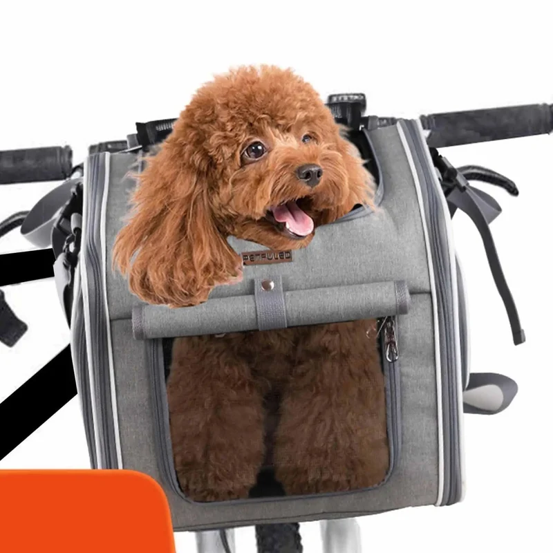 Cesta delantera inteligente para mascotas