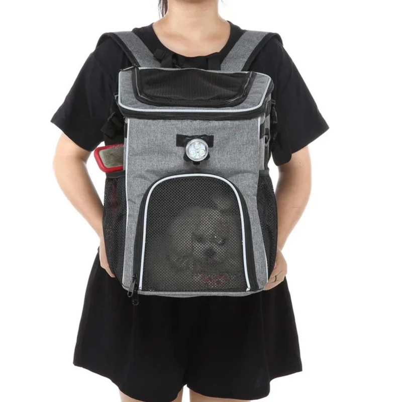 Mochila y alforja para bicicleta 2 en 1 para mascotas