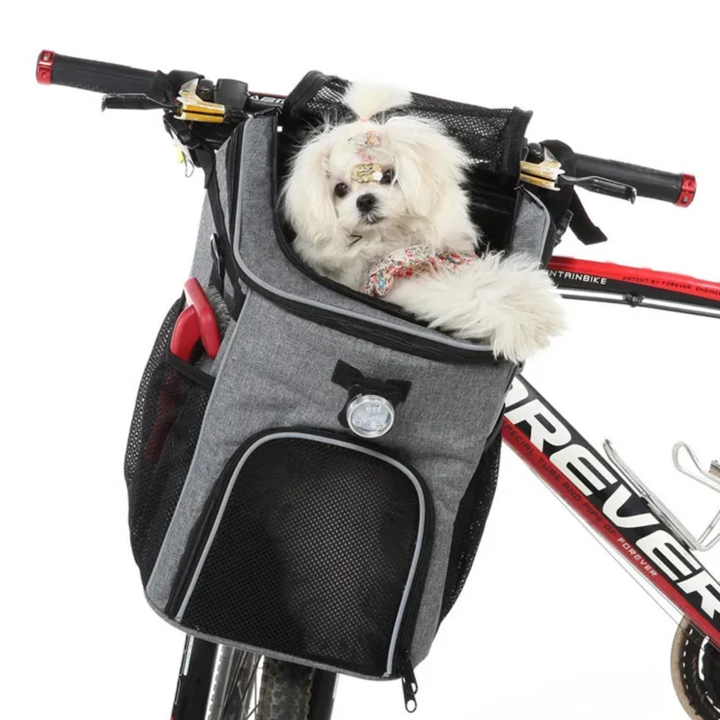Mochila y alforja para bicicleta 2 en 1 para mascotas