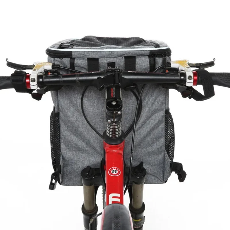 Mochila y alforja para bicicleta 2 en 1 para mascotas