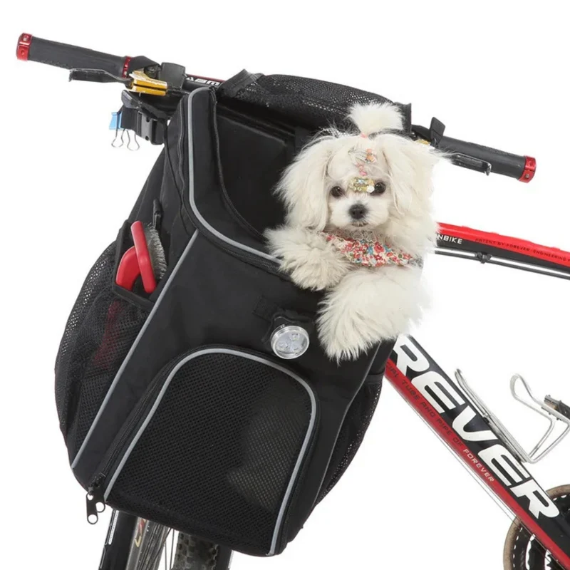 Mochila y alforja para bicicleta 2 en 1 para mascotas