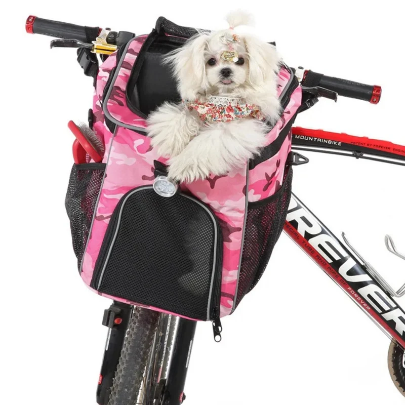 Mochila y alforja para bicicleta 2 en 1 para mascotas