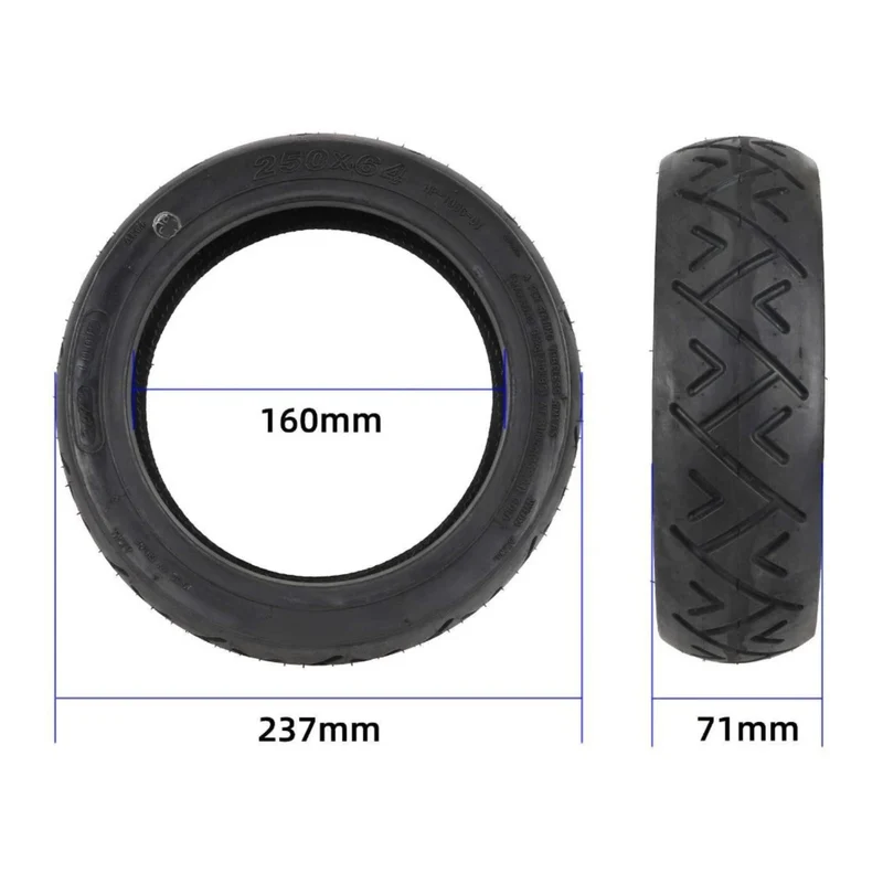 Neumático de aire de 10" para NAVEE S65 con gel antipinchazos