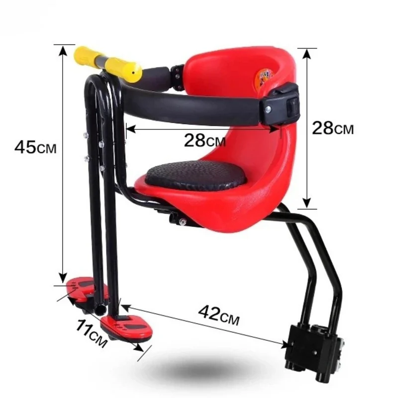 Sillita infantil inteligente para cuadro de bicicleta