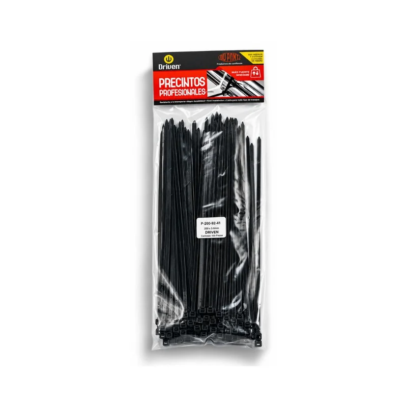 PRECINTO BOL. 50UN 300X4,8MM NEGRO