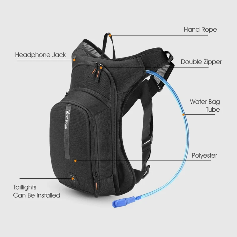 Mochila inteligente con bolsa de hidratación