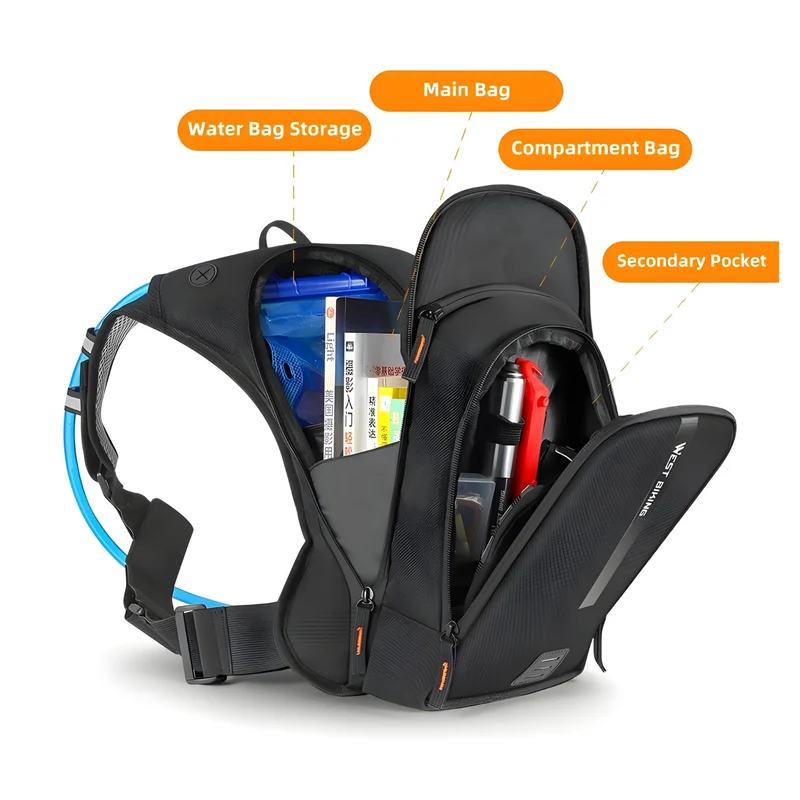 Mochila inteligente con bolsa de hidratación