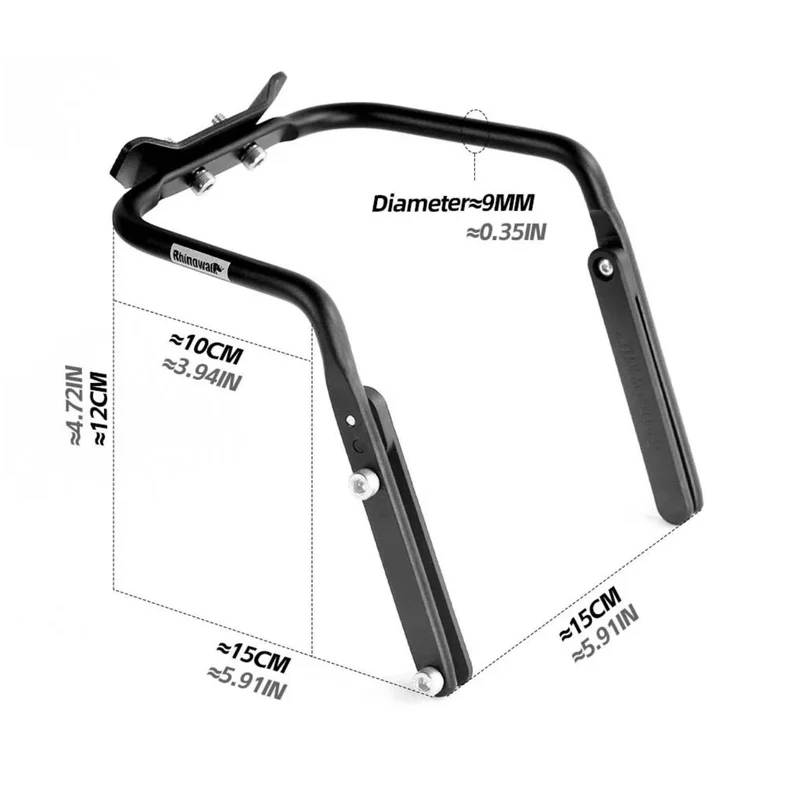 Soporte de aluminio para tija de sillín para alforjas traseras
