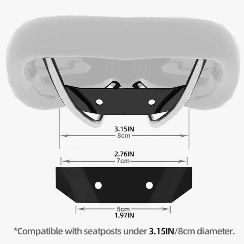 Soporte de aluminio para tija de sillín para alforjas traseras