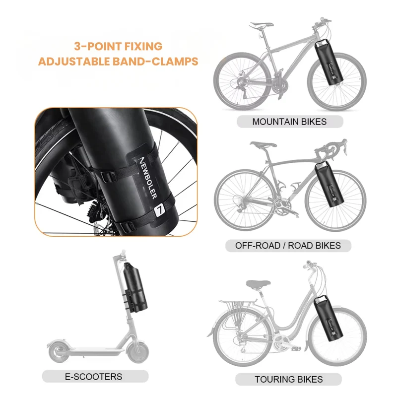 Bolsa delantera impermeable para bicicleta