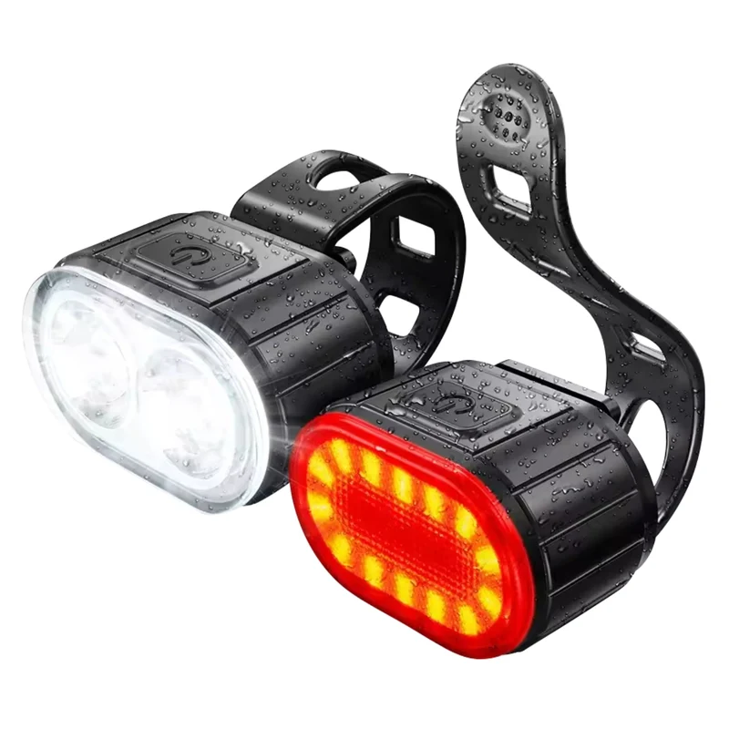 Kit de luces delantera y trasera para bicicleta