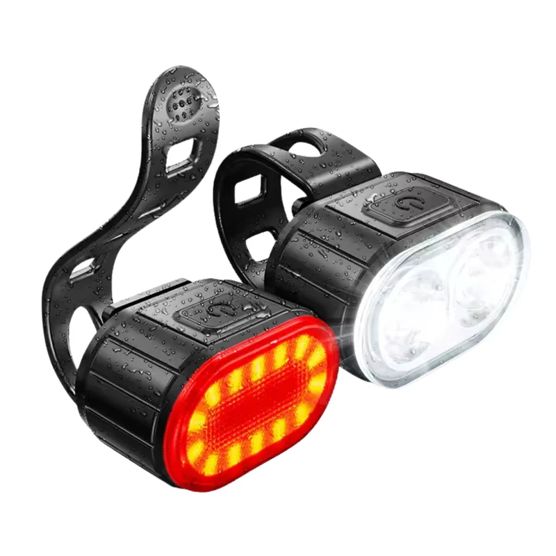 Kit de luces delantera y trasera para bicicleta