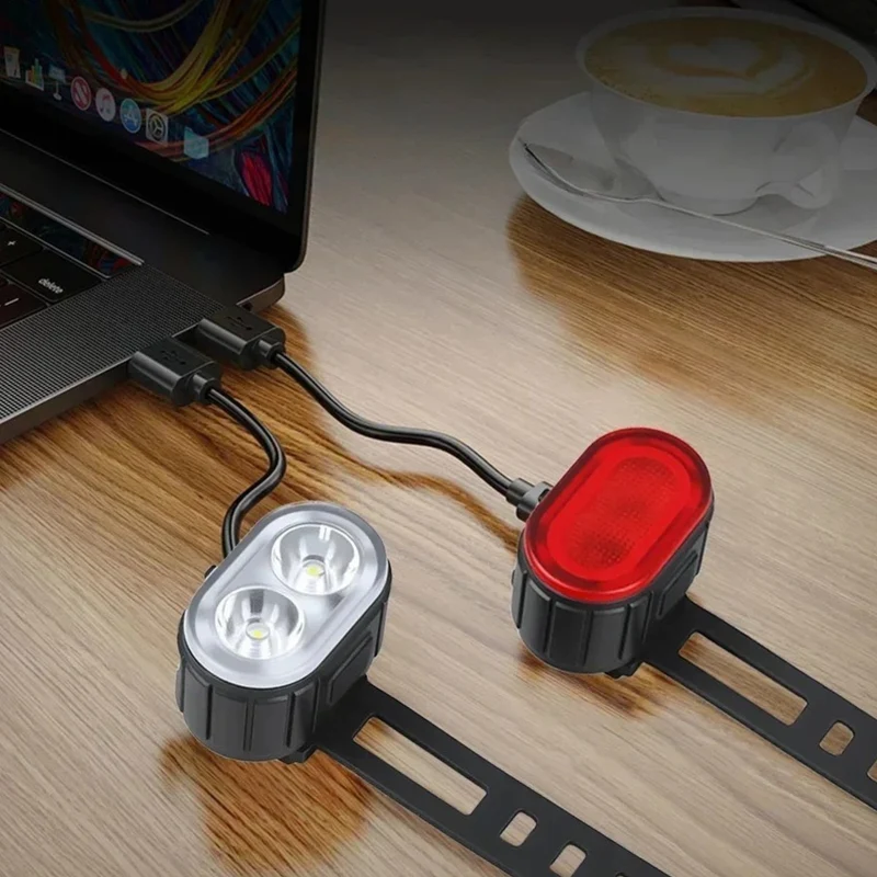 Kit de luces delantera y trasera para bicicleta