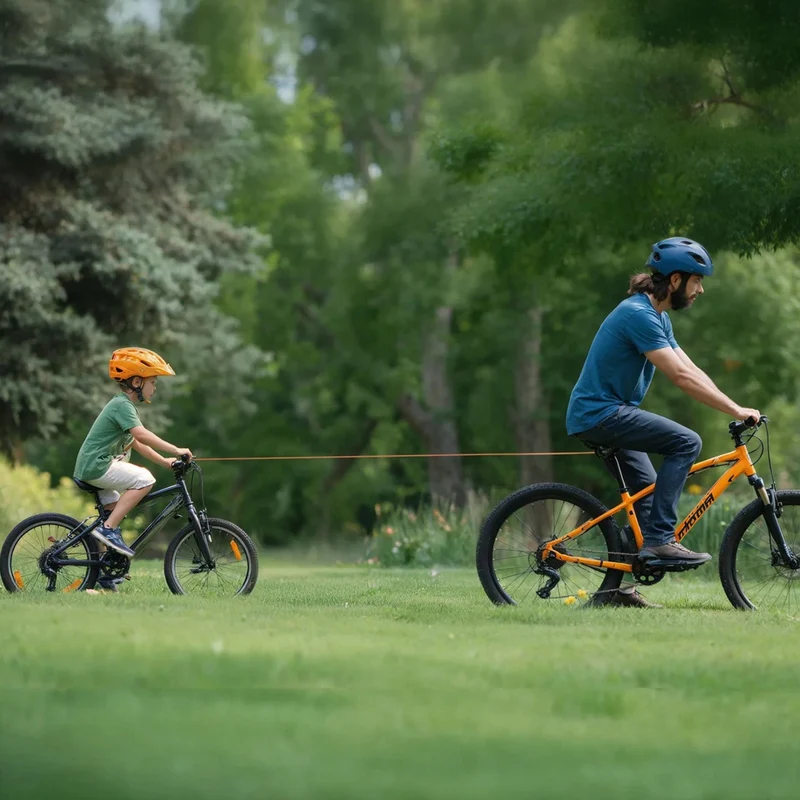 Cuerda de remolque retráctil inteligente con gancho para bicicleta