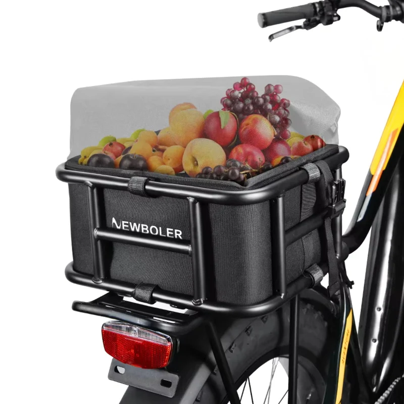 Cesta trasera para bicicleta eléctrica