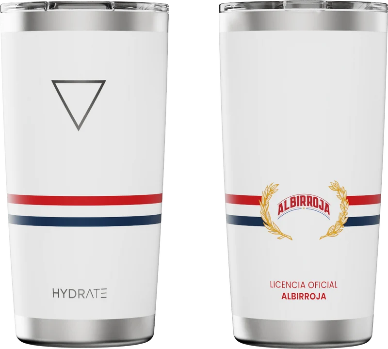 VASO 591 ML ALBIRROJA FAN STRIPES EDITION