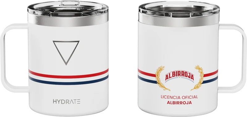 TAZA 355 ML ALBIRROJA FAN STRIPES EDITION