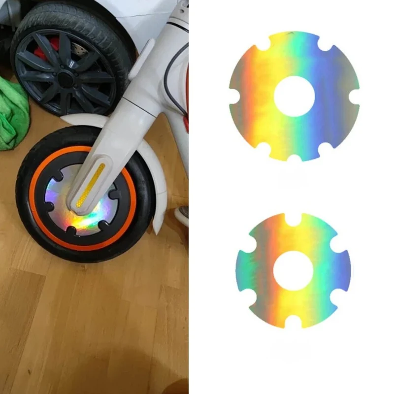 Cubierta de rueda con adhesivo reflectante de seguridad